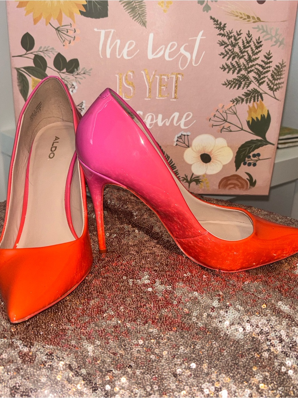 ALDO Pink to Orange Ombre Stiletto Pumps
